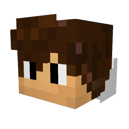 boshmak Minecraft avatar head, 3D render