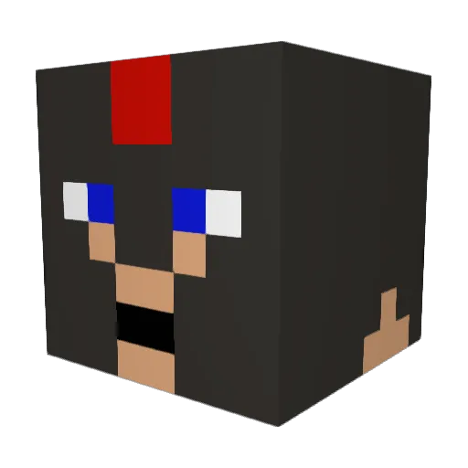 bosknar Minecraft avatar head, 3D render