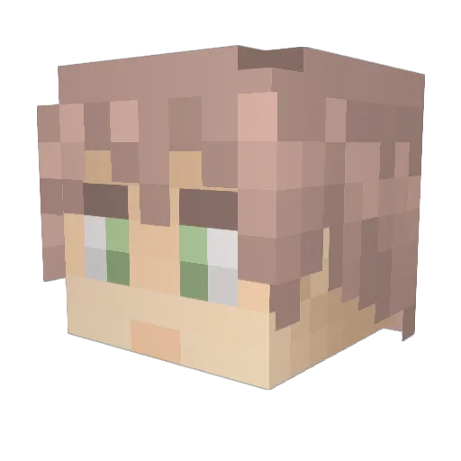 bossaru666 Minecraft avatar head, 3D render