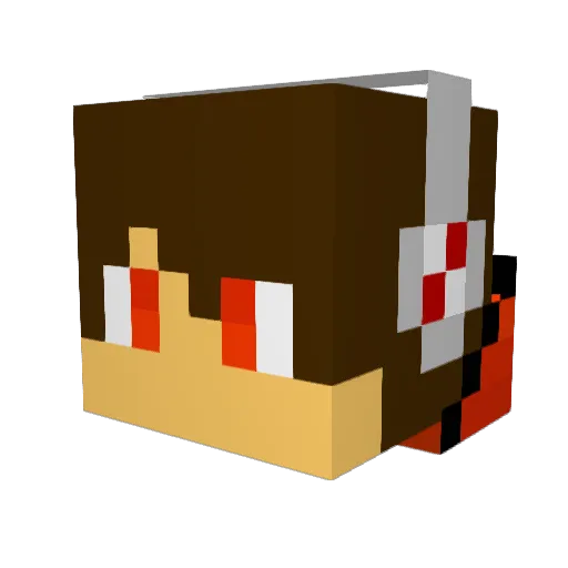 bosskings Minecraft avatar head, 3D render