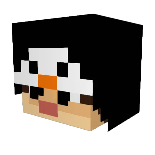 bossminion Minecraft avatar head, 3D render