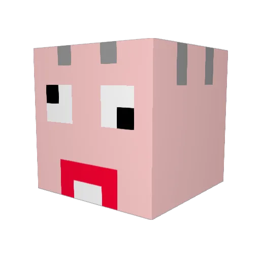 bostafu Minecraft avatar head, 3D render