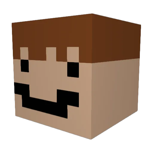 bot56 Minecraft avatar head, 3D render