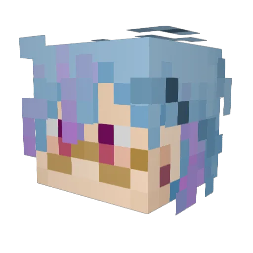 botaku7 Minecraft avatar head, 3D render