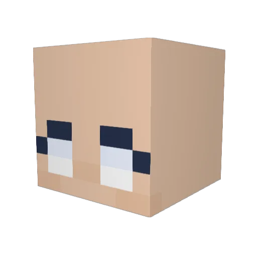 botakveggie Minecraft avatar head, 3D render