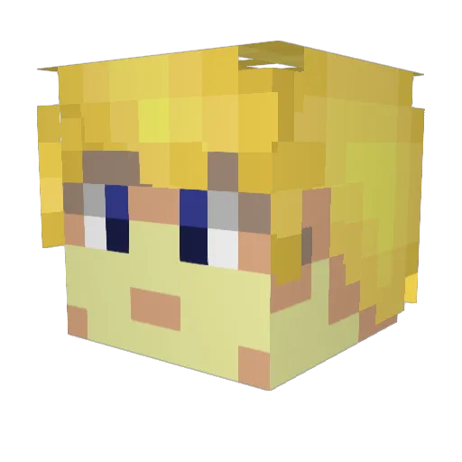 botau Minecraft avatar head, 3D render