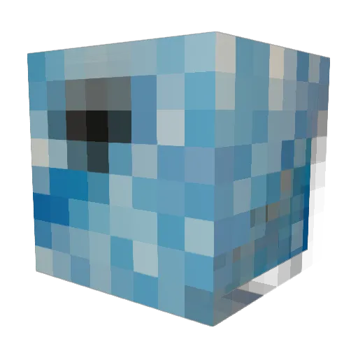 botcAtheist Minecraft avatar head, 3D render