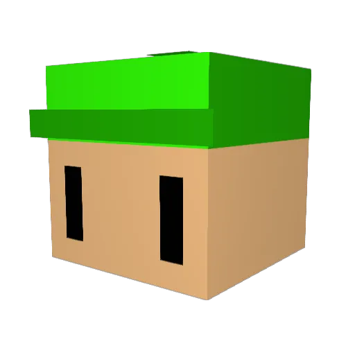 botilin Minecraft avatar head, 3D render