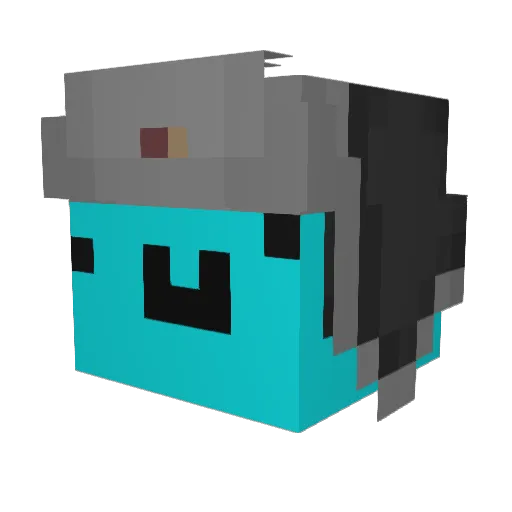 botizeeti Minecraft avatar head, 3D render