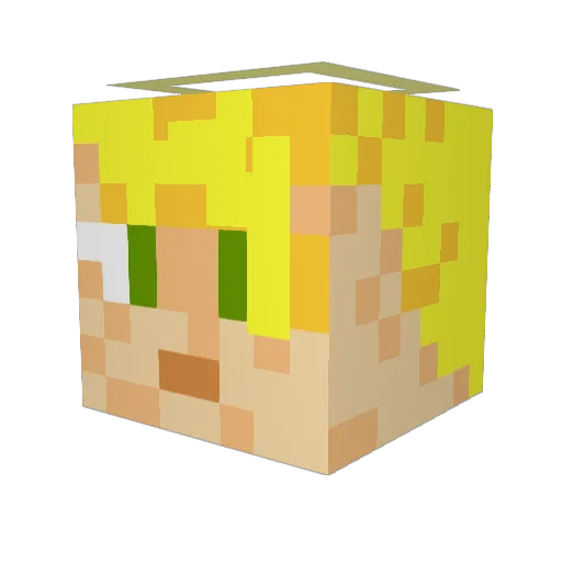 botnodragon Minecraft avatar head, 3D render