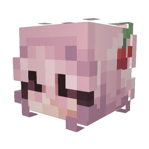 botona Minecraft avatar head, 3D render