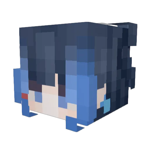 botrq Minecraft avatar head, 3D render