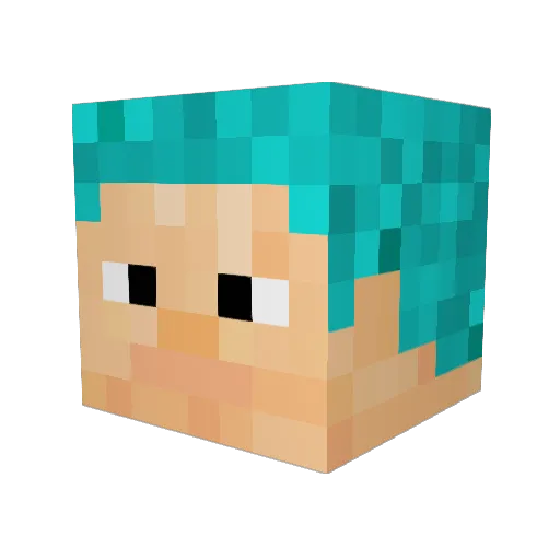botsbuildbots Minecraft avatar head, 3D render