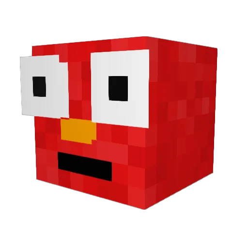 botstatiic Minecraft avatar head, 3D render