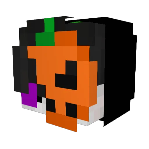 bott_7 Minecraft avatar head, 3D render