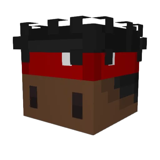 bottomcheeks Minecraft avatar head, 3D render