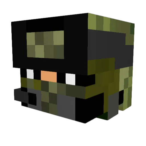 bouanito Minecraft avatar head, 3D render