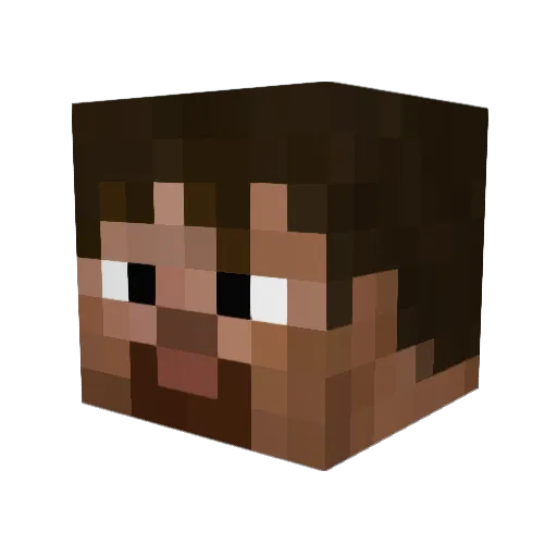 bouboulink Minecraft avatar head, 3D render