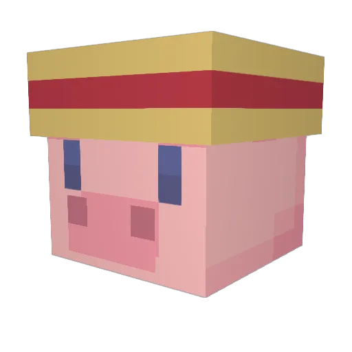 bouchaL Minecraft avatar head, 3D render
