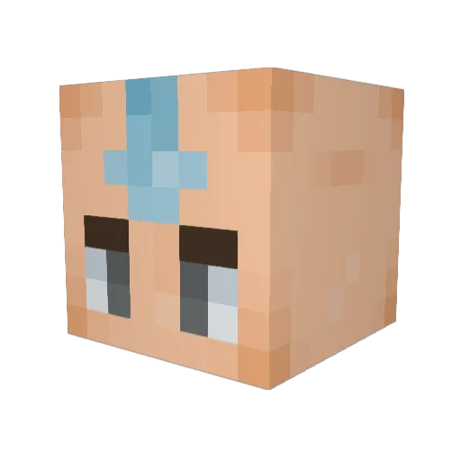 bouders Minecraft avatar head, 3D render