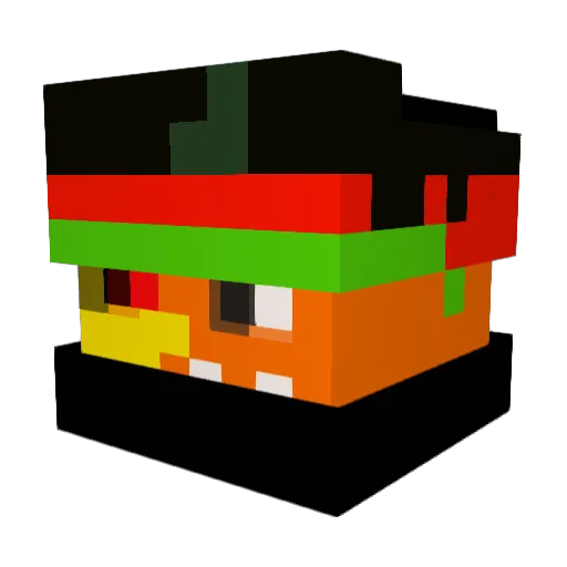 bougriyt Minecraft avatar head, 3D render