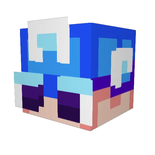boujeful Minecraft avatar head, 3D render
