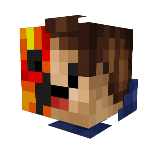 boujie123 Minecraft avatar head, 3D render
