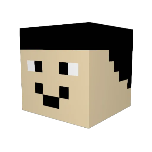 boulderclaw Minecraft avatar head, 3D render
