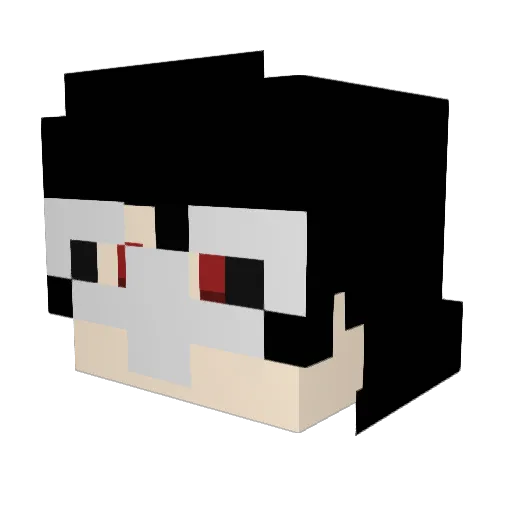 bouldergeist Minecraft avatar head, 3D render