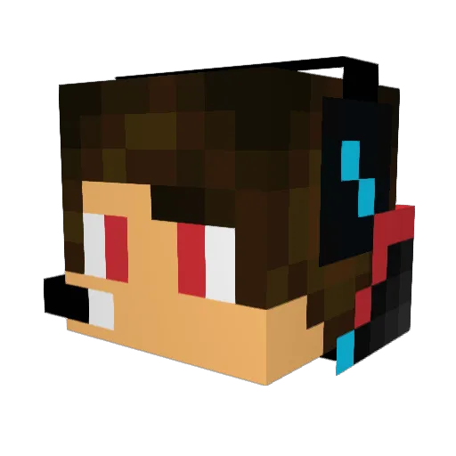 bouletto_ Minecraft avatar head, 3D render