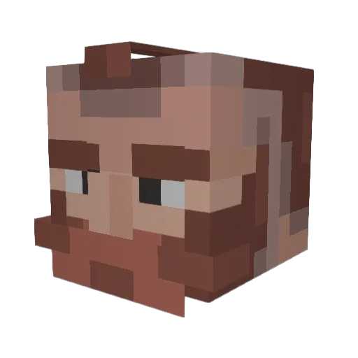 boum_mohamed Minecraft avatar head, 3D render