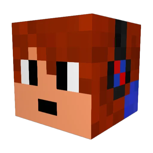 boumbastic Minecraft avatar head, 3D render