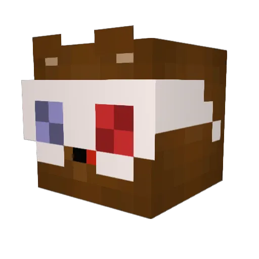bouncyjello Minecraft avatar head, 3D render