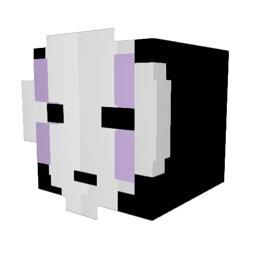 bounjur Minecraft avatar head, 3D render