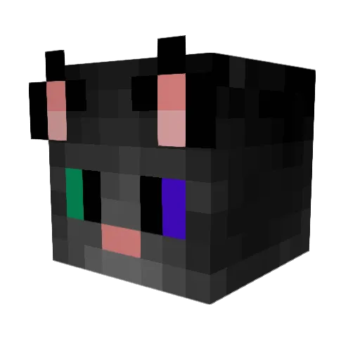 bourbon621 Minecraft avatar head, 3D render