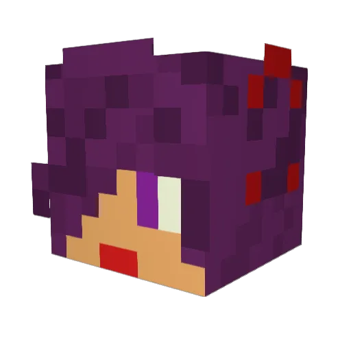 bouro Minecraft avatar head, 3D render