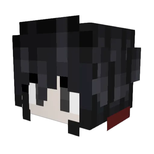 bouroubourou Minecraft avatar head, 3D render