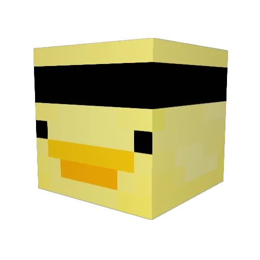 bousy Minecraft avatar head, 3D render