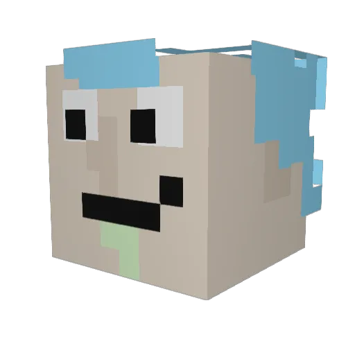 bovclov Minecraft avatar head, 3D render