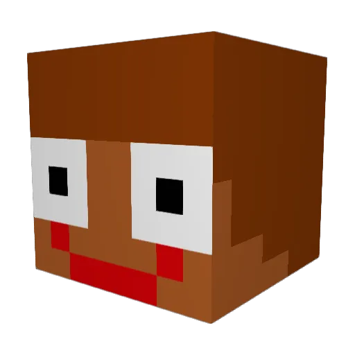 bovva01 Minecraft avatar head, 3D render