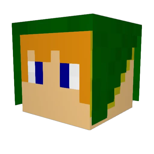 bowenese Minecraft avatar head, 3D render