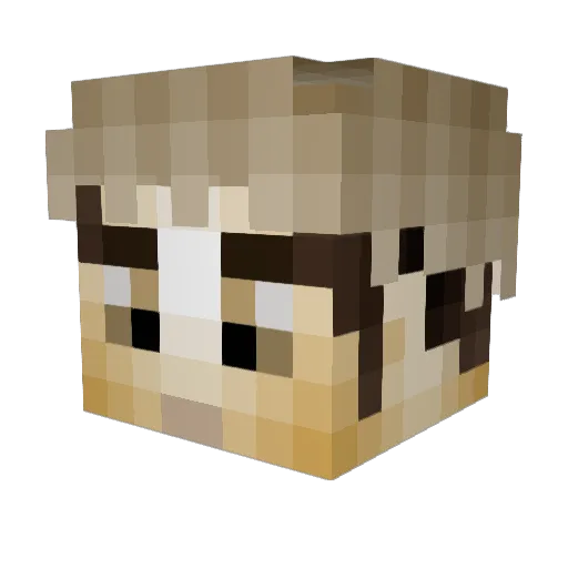 bowesge Minecraft avatar head, 3D render