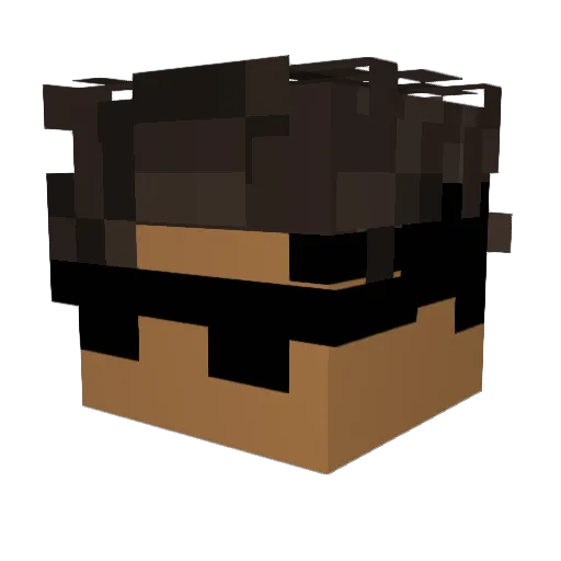 bowfek Minecraft avatar head, 3D render