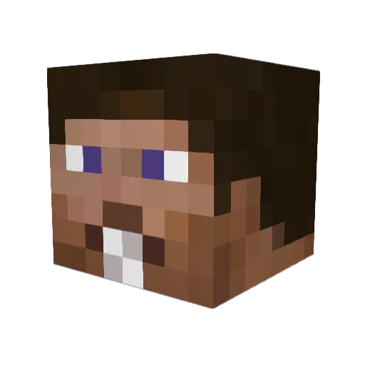 bowia Minecraft avatar head, 3D render