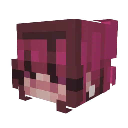 bowie6 Minecraft avatar head, 3D render