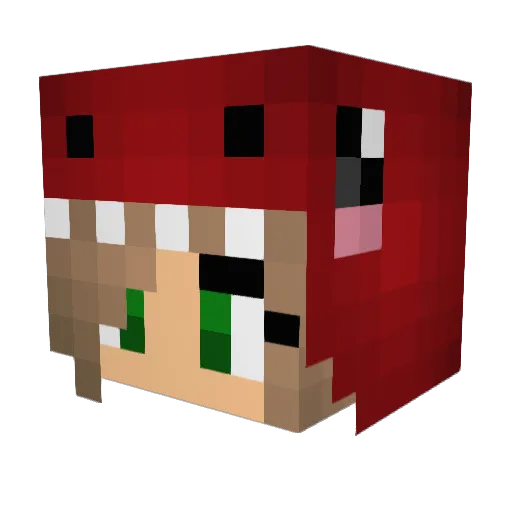 bowtie101 Minecraft avatar head, 3D render