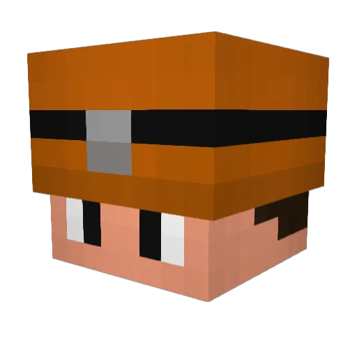 boxK_ Minecraft avatar head, 3D render