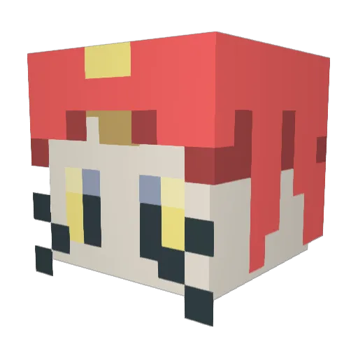 box_flop Minecraft avatar head, 3D render
