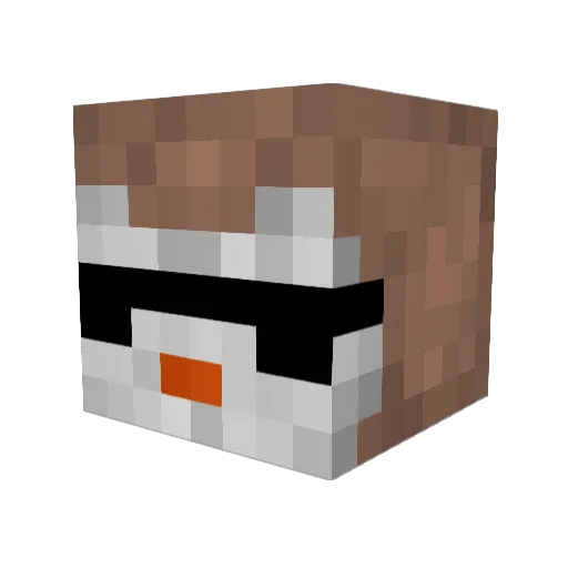boxed_Nathan Minecraft avatar head, 3D render