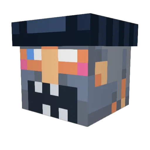 boxhead812 Minecraft avatar head, 3D render